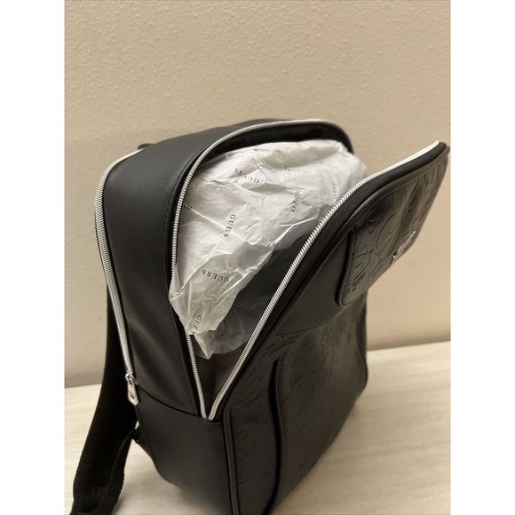 Guess Los Angeles KAMRI Travel Laptop Backpack Black Signature Embossed NWT - Picture 11 of 15
